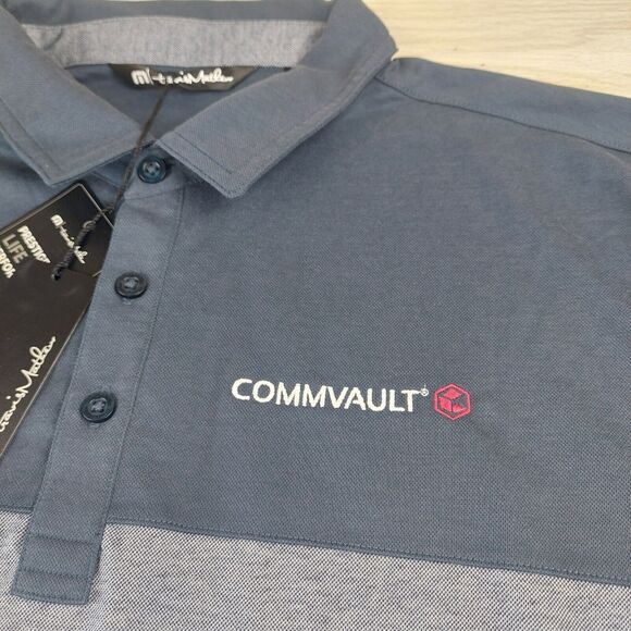 Travis Mathew Polo Shirt Mens XL Gray Short Sleeve Golf Logo Two Tone NWT - Picture 4 of 10